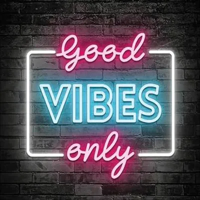 Produktbild von Glasbild Good Vibes Only 30x30 cm