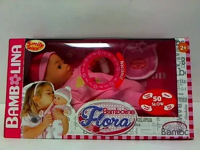 Zdjęcie produktu dla Lalka bobas Bambolina w różowym ubranku 35 cm