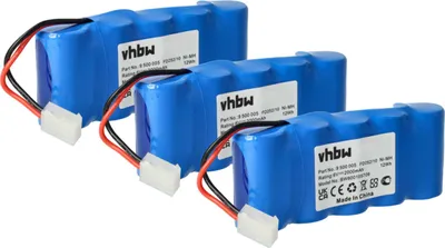 Produktbild von vhbw 3x Akku kompatibel mit Bosch Somfy K10, D14, K8, K12, K17 Schiebetorantrieb Torantrieb Drehtorantrieb (2000 mAh, 6 V, NiMH)