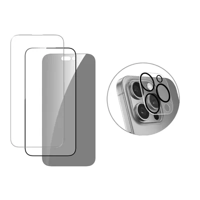 Obrázok produktu pre 4smarts 541190, Čierna, Šedá, Priehľadná, Biela, 9H, Apple, iPhone 16 Pro, 230 g, 45 mm