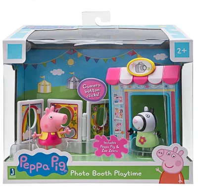 Productafbeelding van PEP0558 Peppa Pig Speelfiguren Set, Fotobox Speelset, Dierenfiguren