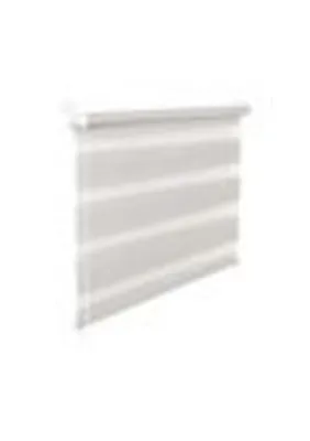 Produktbild von Doppelrollo Duorollo 115 cm breit 200 cm lang grau inkl. Seilzug Fensterrollo Klemmrollo Jalousie