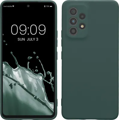 Produktbild von kwmobile Handyhülle für Samsung Galaxy A53 5G Hülle - weiches Handy Silikon Case - Schutzhülle Cover - Blaugrün