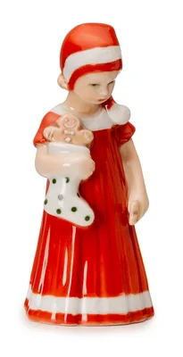 Produktbild von Royal Copenhagen Weihnachten 'Elsa mit Mini-Socke - rot'