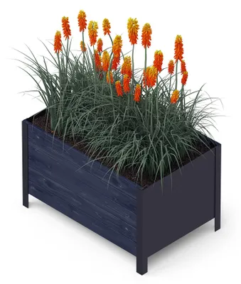 Immagine prodotto di Fioriere in legno rialzate per giardino e balcone, dimensioni 78 x 52 x 48 cm