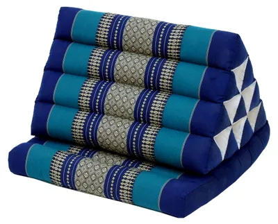 Produktbild von Thaikissen, Dreieckskissen, Kapok, Tagesbett mit Auflage - Blau, 30x50x75 cm