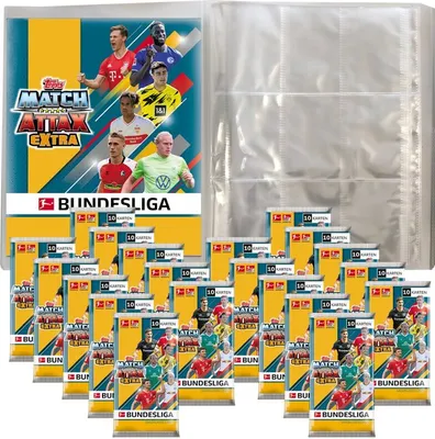 Image de Topps Match Attax EXTRA 2020/21 - 1 pochette vide + 20 boosters