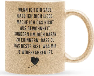 Produktbild von 22Feels Glitzertasse Gold Paar Jahrestag Geschenk Hochzeitstag Ehefrau Ehemann Valentinstag Sie Ihn Freund Freundin Geburtstag Weihnachten Liebe Paar Geschenkidee Bürotasse