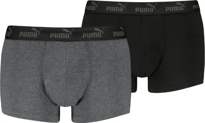 Produktbild von 2er Pack Puma Herren Boxershorts Trunk Grau Schwarz M