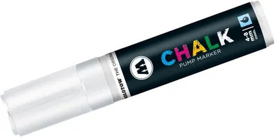 Immagine prodotto di Pennarello a gesso per finestre ricaricabile 4-8 mm bianco confezione da 6