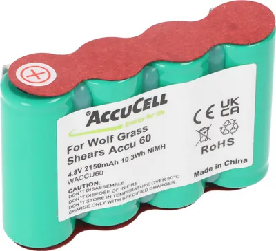 Produktbild von Akku passend für Wolf Rasenschere Accu 60, ACCU60, 4,8 Volt NiMH Akku 2150mAh