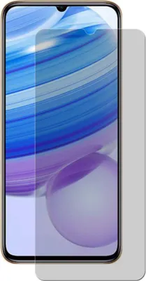A screen protector is shown placed over a smartphone screen.