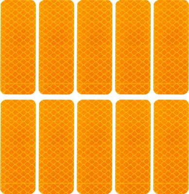 Produktbild von 10 Stück reflektierende Autoaufkleber, wasserdicht, UV-beständig, selbstklebend, starke Klebrigkeit, Nachtsichtbarkeit, Sicherheits-Reflexaufkleber