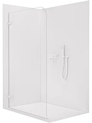 Zdjęcie produktu dla CERANO – Kabina prysznicowa Walk-in Orbis L/P – 8 mm – matowa biel, szkło przezroczyste – 100 x 200 cm