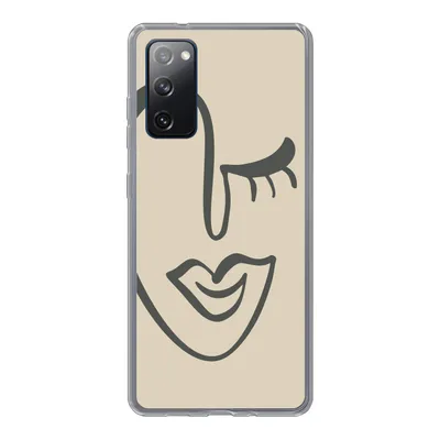 Produktbild von MuchoWow® Handyhülle Schutzhülle Hülle für Samsung Galaxy S20 FE Frau - Gesicht - Kunst Silikon Softcase Handy Hülle - Abdeckung
