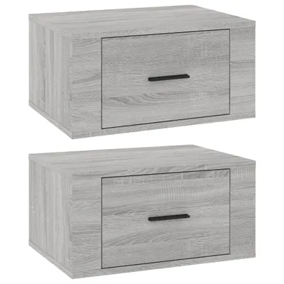 Produktbild von Wand-Nachttische 2 Stk. Grau Sonoma 50x36x25 cm
