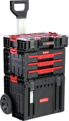 Produktbild von Mobile Werkzeugkiste Set mit Schubbladen kasten und Organizer Modular kombinierbar Werkstatt Lager system PRO
