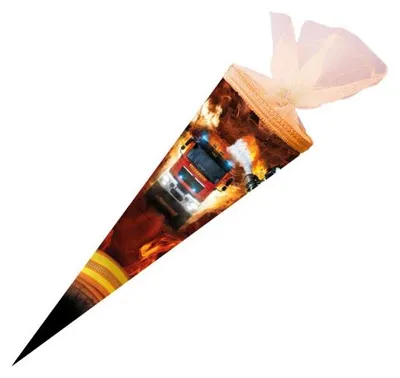 Produktbild von Nestler Schultüte Flammenheld 50cm mit Tüllverschluss