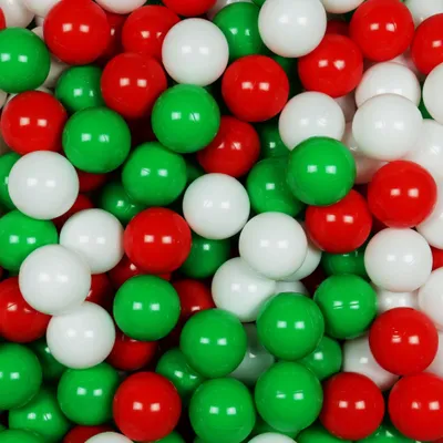 Immagine prodotto di Palline ø7cm 50pz bianco, verde, rosso