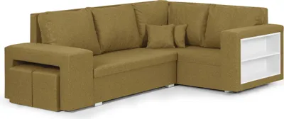Produktbild von MILO3 Ecksofa mit Schlaffunktion - Senf