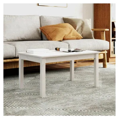 Produktbild von Couchtisch Weiß 80x50x40 cm aus Massivholz