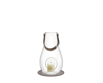 Produktbild von Holmegaard With Light Laterne mit Lederhenkel 45 cm (h) Design Maria Berntsen
