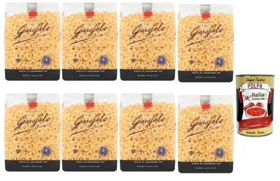 Produktbild von Italian Gourmet Pasta Anelli Siciliani 8 x 500 g – Ringförmige Pasta aus Italien, ideal für Ofengerichte, Saucen & mediterrane Rezepte, al dente Genuss + Italian Gourmet Polpa