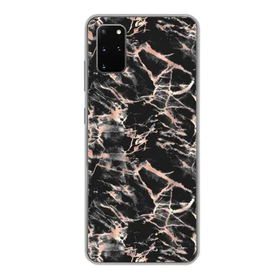 Produktbild von MuchoWow® Handyhülle Schutzhülle Hülle für Samsung Galaxy S20 Plus Roségold - Marmor - Muster - Schwarz Silikon Softcase Handy Hülle - Hartschale
