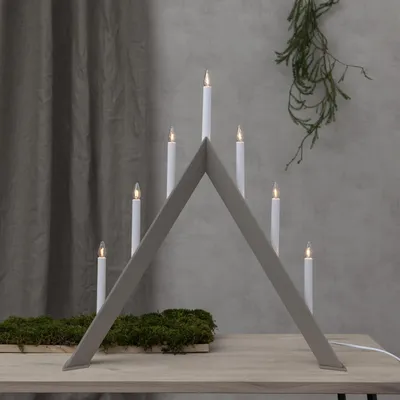 Produktbild von Star Trading 219-86, Leichte Dekorationsfigur, Beige, IP20, Weiß, 7 Glühbirne(n), E10