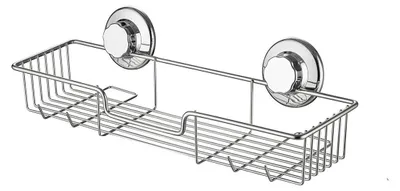 Zdjęcie produktu dla Półka prysznicowa przyssawka - Stal nierdzewna - 38 x 11 x 6 cm - Do łazienki i kuchni
