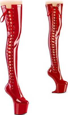Produktbild von CRAZE-3050 Damen Boots von Pleaser, Rot  , EU 40, US 10