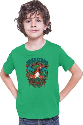 Immagine prodotto di Maglietta per bambini Japan Anime Manga Pokemon Charizard, 9-11 Jahr - 140 , Vert
