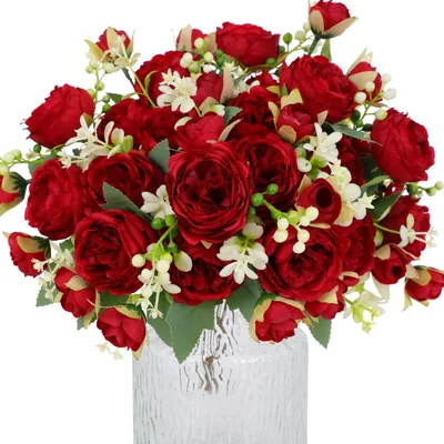Produktbild von Kunstblumen Blumenstrauß, Pfingstrosen, für Zuhause