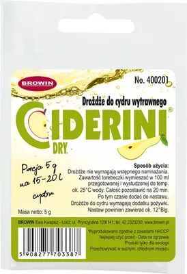 Produktbild von Hefe für Apfelwein – Ciderini DRY 5g/20L - Apfelwein Hefe, Cider Hefe