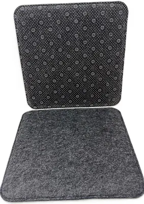 Produktbild von 4 Stück Sitzauflagen Anthrazit Filz 35cm Anti Rutsch Noppen Sitzkissen