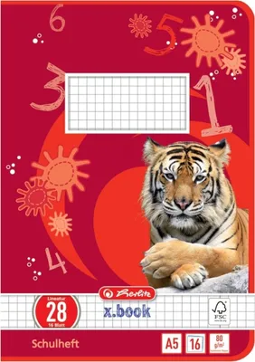 Produktbild von Schulheft A5 16 Blatt Lineatur 28Mix Packung mit 10 Stück