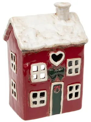Image de Solidchoice - Lanterne en céramique pour Noël, design rouge