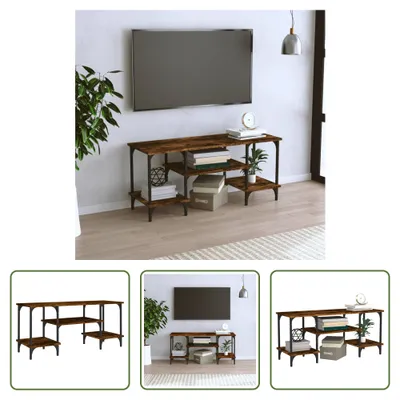 Produktbild von The Living Store TV-Schrank Räuchereiche 102x35x45,5 cm Holzwerkstoff