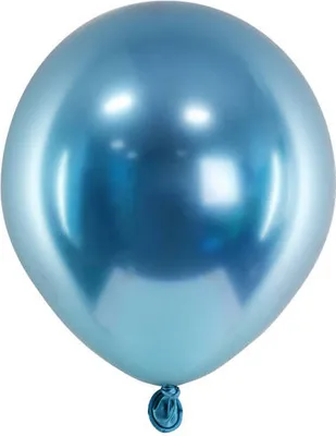 Produktbild von PartyDeco Glanzballons 12 cm blau 1 Packung à 50 Stück