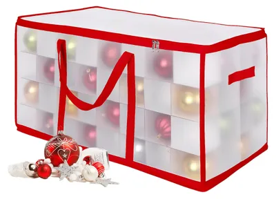Produktbild von Omgoods – Aufbewahrungsbox für Weihnachtsdekoration, Fassungsvermögen bis zu 128 Stück