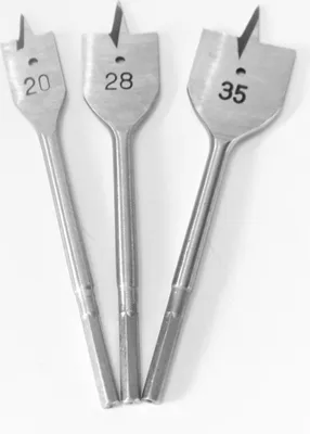 Produktbild von MAKITA Flachfräsbohrer-Set 3 tlg. Akkuschrauber Holz fräsen Bohrer Flachfräser