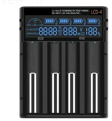 Productafbeelding van Aigostar batterijoplader, 1,2 V, 4 stuks, voor het opladen van AA/AAA-batterijen