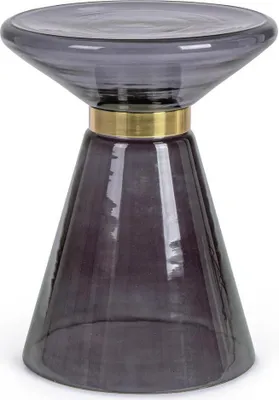 Produktbild von Beistelltisch Azmin Glas Grau 36 x 36 x 46 cm
