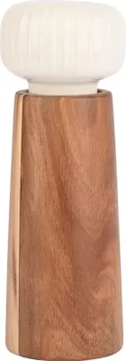 Zdjęcie produktu dla ESTIA | Młynek do soli - 6 x 6 x 17 cm - Młynek do przypraw z drewna akacjowego - Młynek ceramiczny