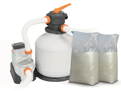 Obrázok produktu pre Pompa piaskowa 11355 l/h + piasek 50kg Bestway 58486
