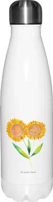 Produktbild von Mr. & Mrs. Panda Thermosflasche Blume Sonnenblume - Weiß - Geschenk, Thermos, Beste Freundin, Sonnenblumen, thermosflaschen, Lieblingsmensch, Blumen, Trinkflasche, thermo