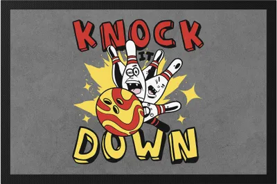 Produktbild von Knock Down Fussmatte Bowlingbahn Kegelbahn Kegeln Bowling Spiel Sport Pins Freizeit Hobbie Freizeit Bahn
