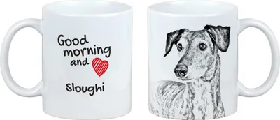 Image de Saluki tasse avec chien bonjour Art-Dog
