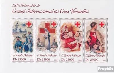 Produktbild von Briefmarken Sao Tome e Principe 2013 Mi 5211-5214 Kleinbogen (kompl. Ausgabe) postfrisch Rotes Kreuz