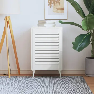 Immagine prodotto di vidaXL Armadio a doghe design bianco 69x49,4 cm in legno di pino massiccio